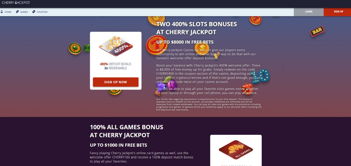 Cherry Jackpot Casino Promotions