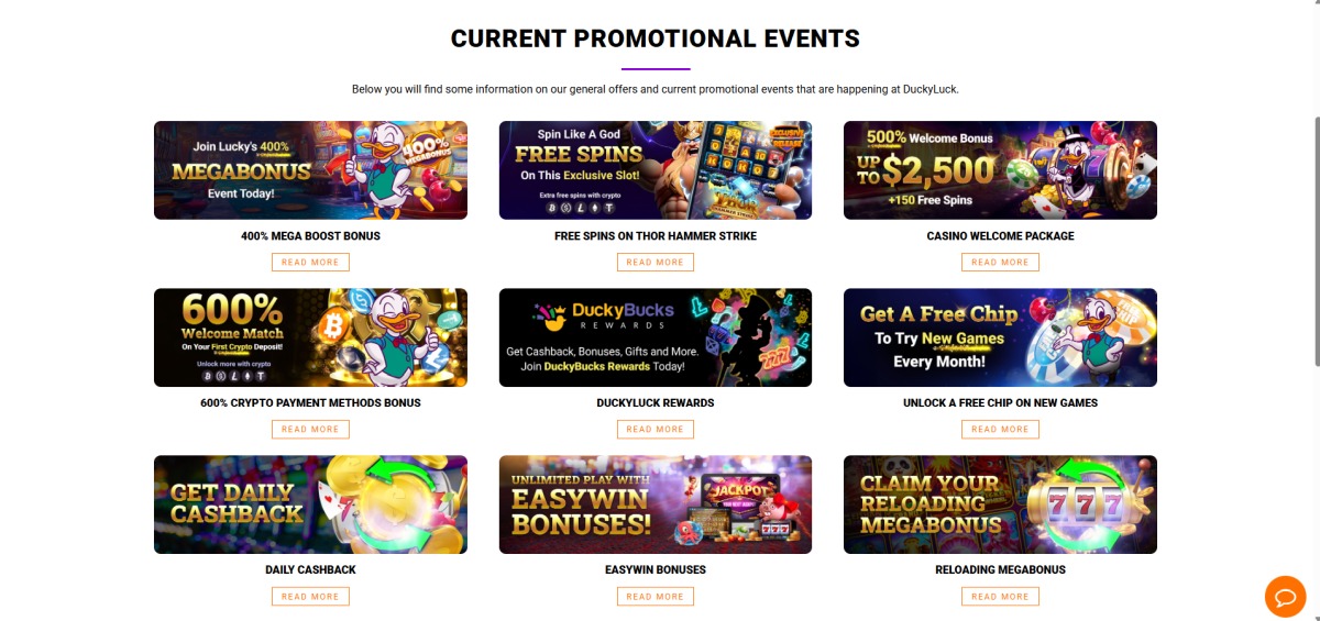 DuckyLuck Casino Promotions