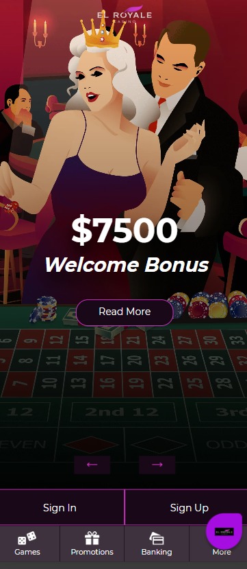 El royale casino Mobile Homepage
