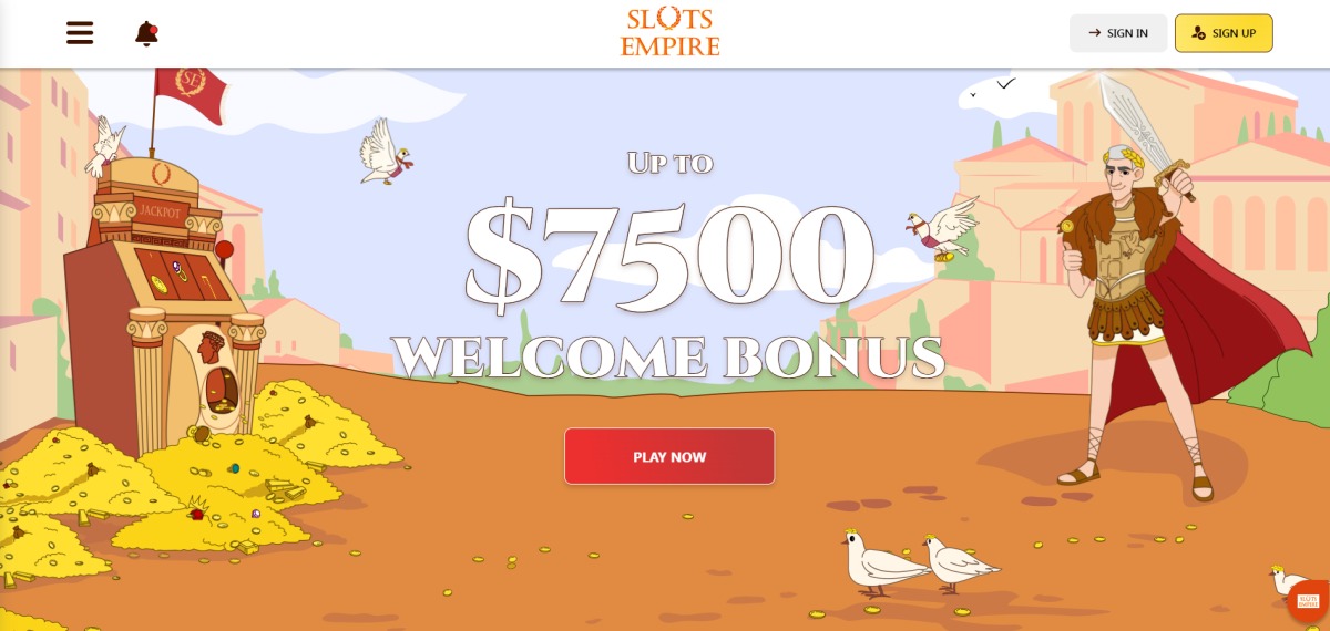 Slots Empire Casino Homepage