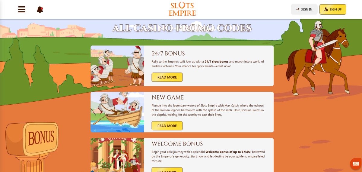 Slots Empire Casino Promotions