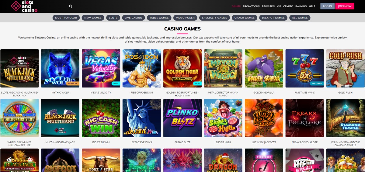SlotsandCasino Casino Games Collection