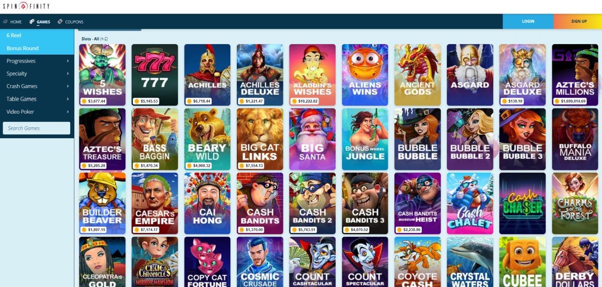 Spinfinity Casino Games Collection