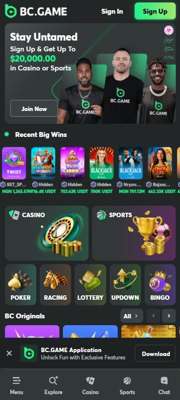 BC.Game Casino Mobile