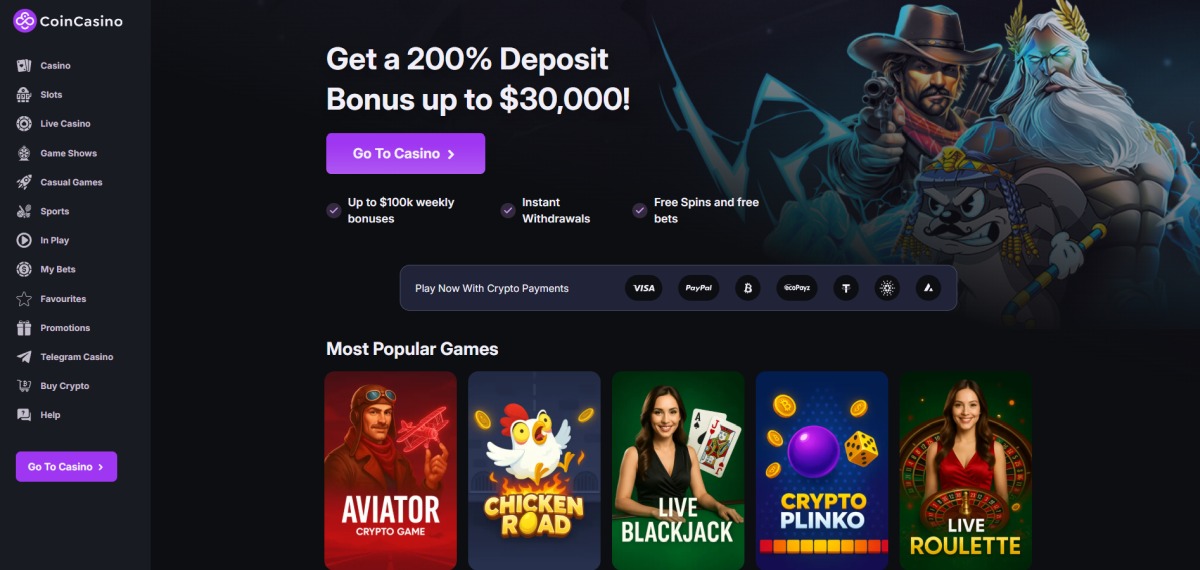 CoinCasino Homepage