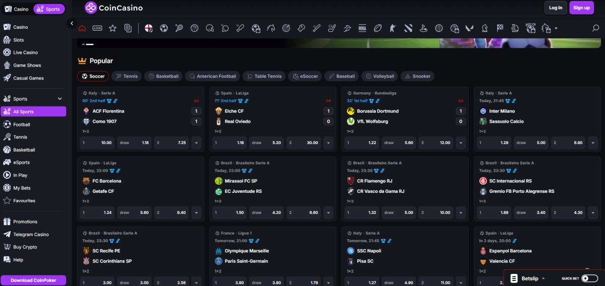 CoinCasino Sportsbook
