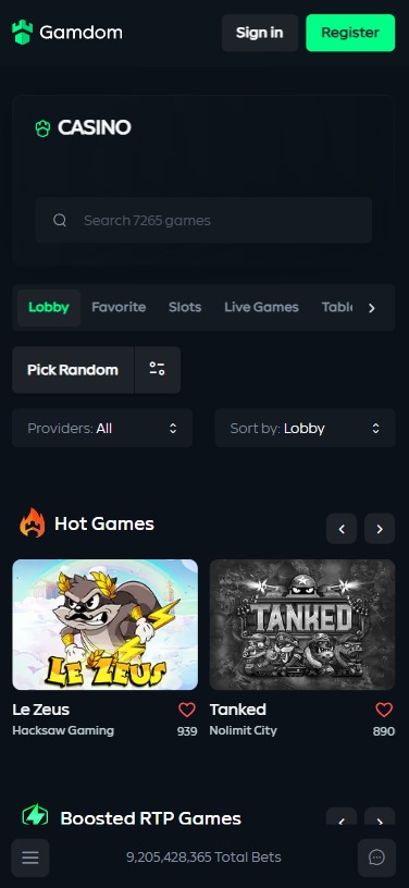 Gamdom Casino Mobile