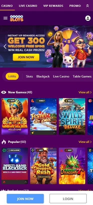 Super Slots Casino Mobile