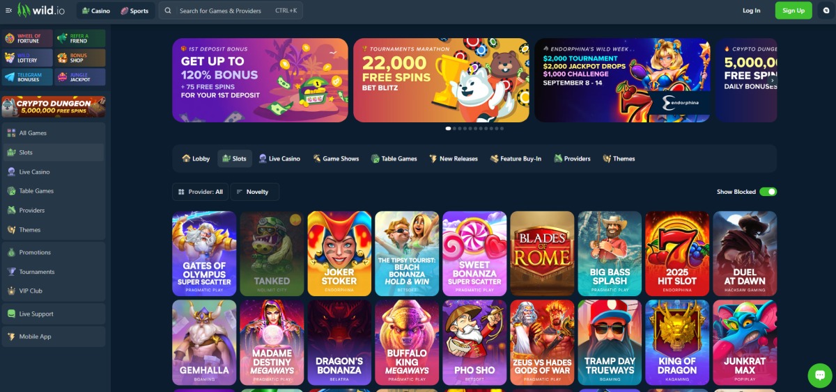 Wild.io Casino Games Collection